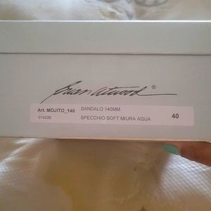 Brian Atwood ART MOJITO Sandal, Size 40 (Aqua)